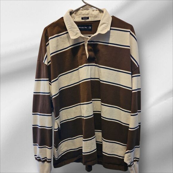 ABERCROMBIE AND FITCH MENS OVERSIZED LONG SLEEVE SHIRt XXL - Picture 1 of 4